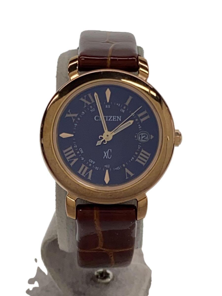 【新品、本物、当店在庫だから安心】 CITIZEN◇ソーラー腕時計/アナログ/レザー/BRW/BRW デジタル その他