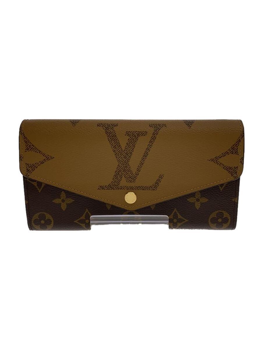 LOUIS VUITTON◆ポルト・フォイユ・サラ_モノグラム・ジャイアント・リバース_/BRW/モノグラム/M80726_画像1