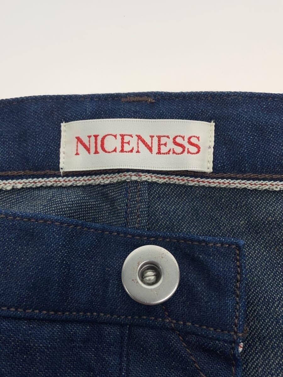 NICENESS◆SADDLE/ブランクジーンズ/ボトム/L/コットン/インディゴ/NN-1702T12_画像4