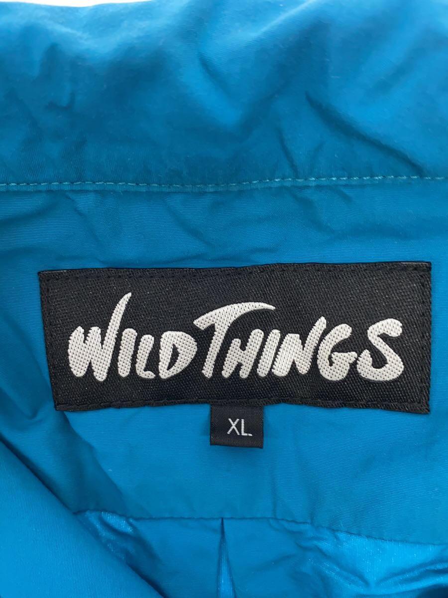 WILDTHINGS◆長袖シャツ/XL/ポリエステル/BLU/無地_画像3