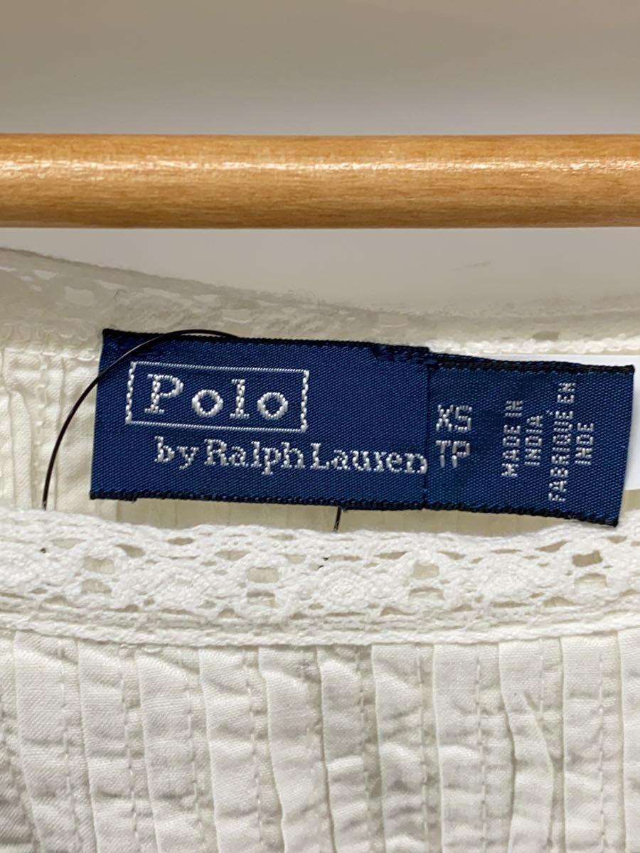 POLO RALPH LAUREN◆半袖ブラウス/S/リネン/WHT_画像3