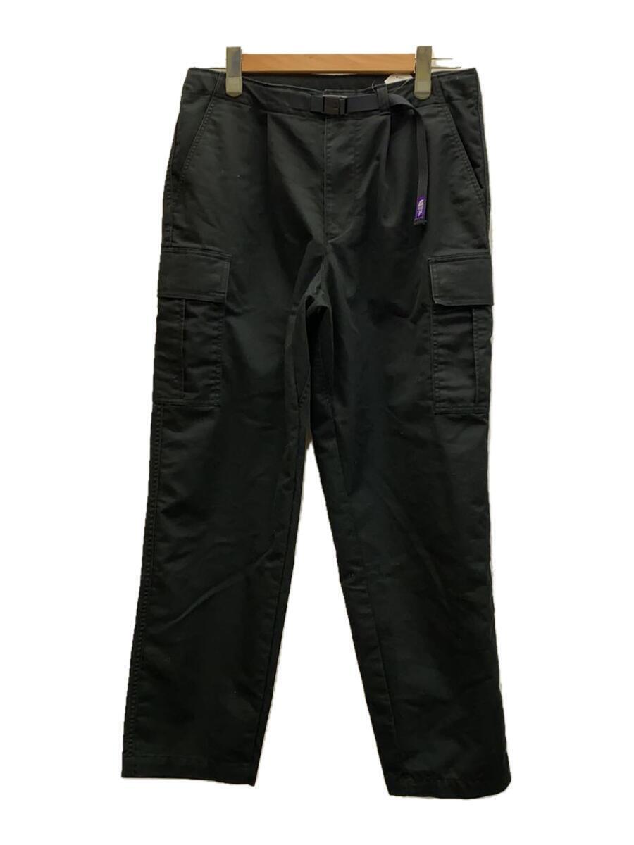 THE NORTH FACE PURPLE LABEL◆STRETCH TWILL CARGO PANTS_ストレッチツイル カーゴパンツ/32/コットン/BLK/無地_画像1