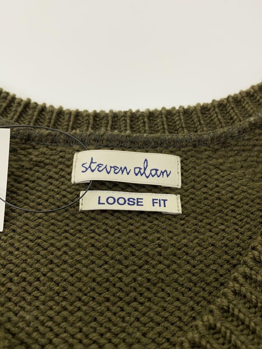 Steven Alan◆セーター(薄手)/L/ウール/KHK/8113-299-0314_画像3