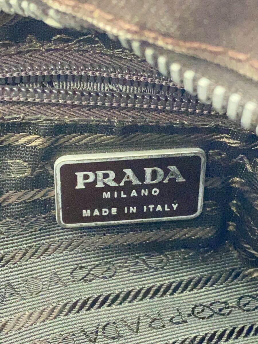 PRADA◆ショルダーバッグ/キャンバス/BRW_画像5