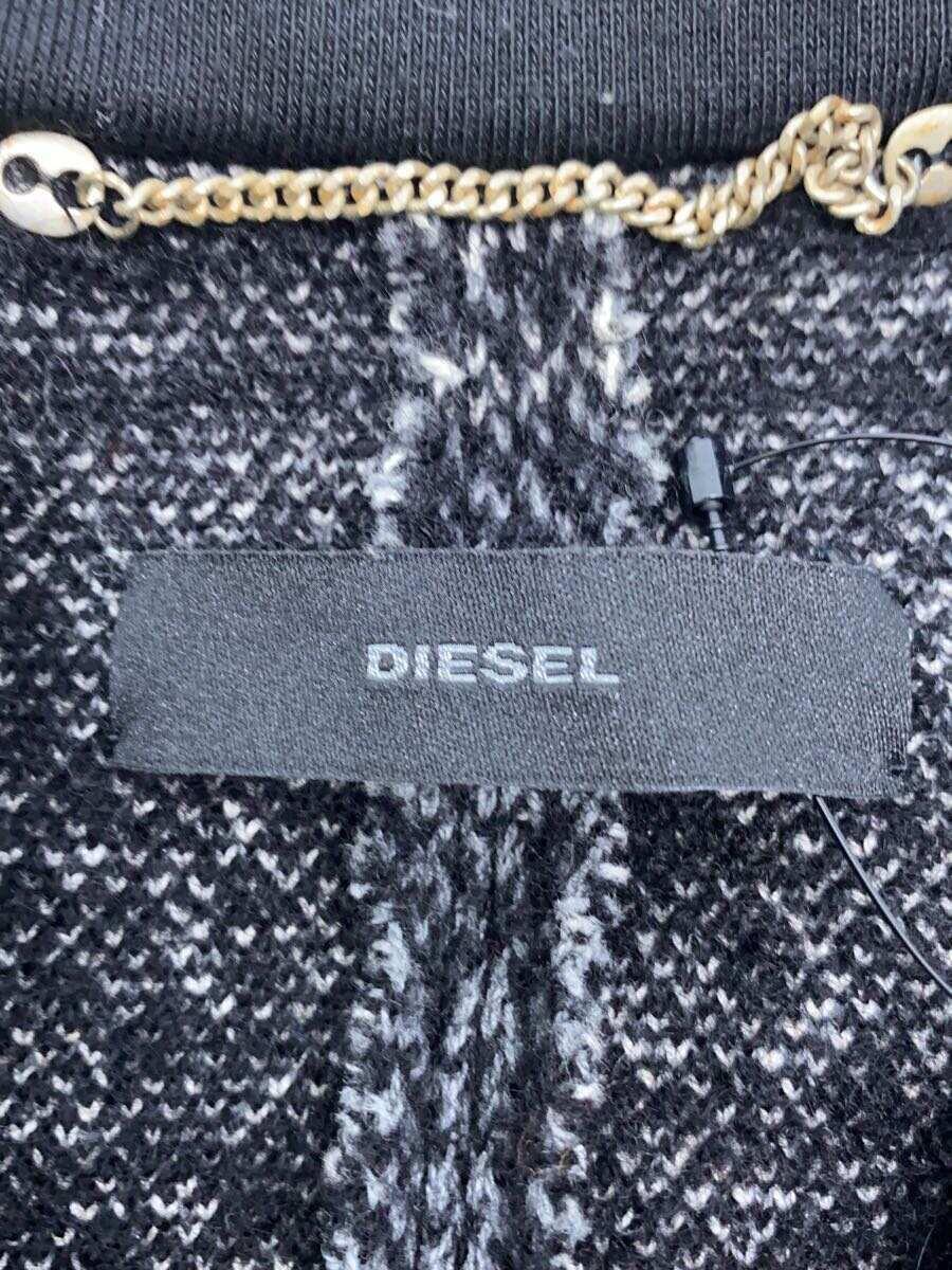 DIESEL◆チェスターコート/-/ウール/BLK/チェック_画像3