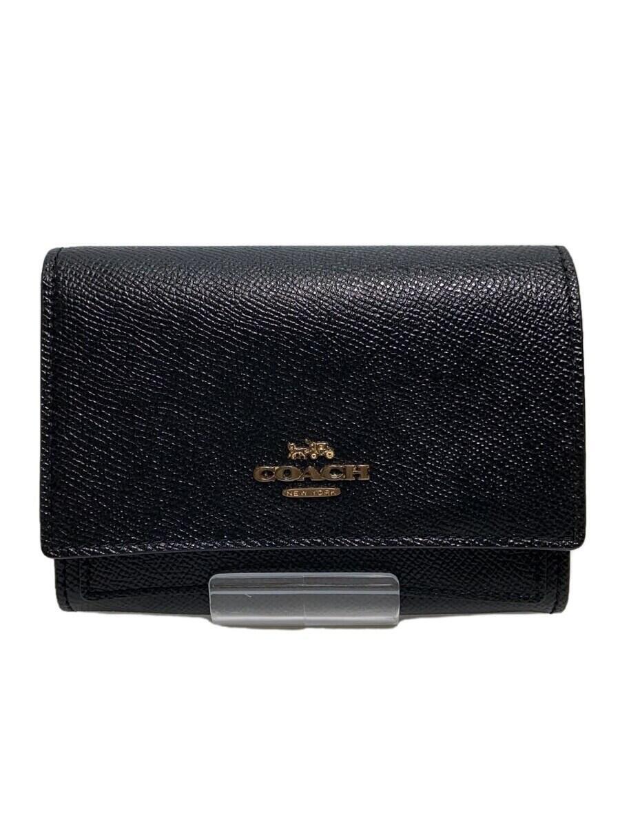 COACH◆2つ折り財布/-/ブラック/レディース/78390_画像1