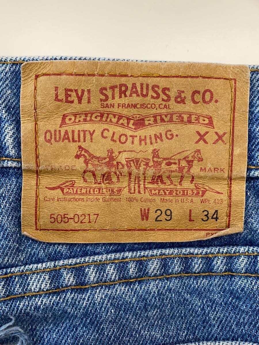 Levi’s◆90s/ボトム/USA製/裏ボタン525/29/コットン/BLU/505-0217_画像4