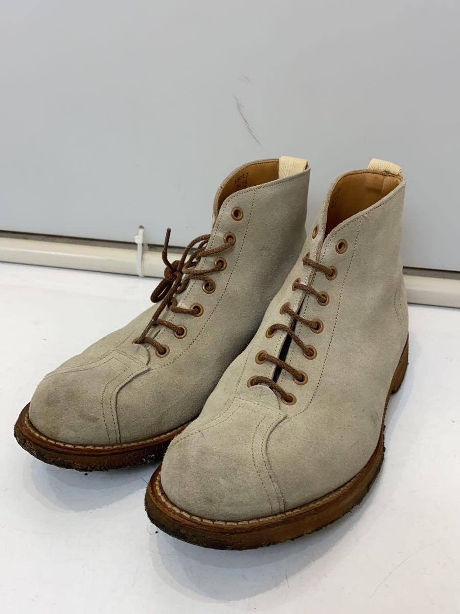 Tricker’s◆ブーツ/UK7.5/GRY/スウェード_画像2