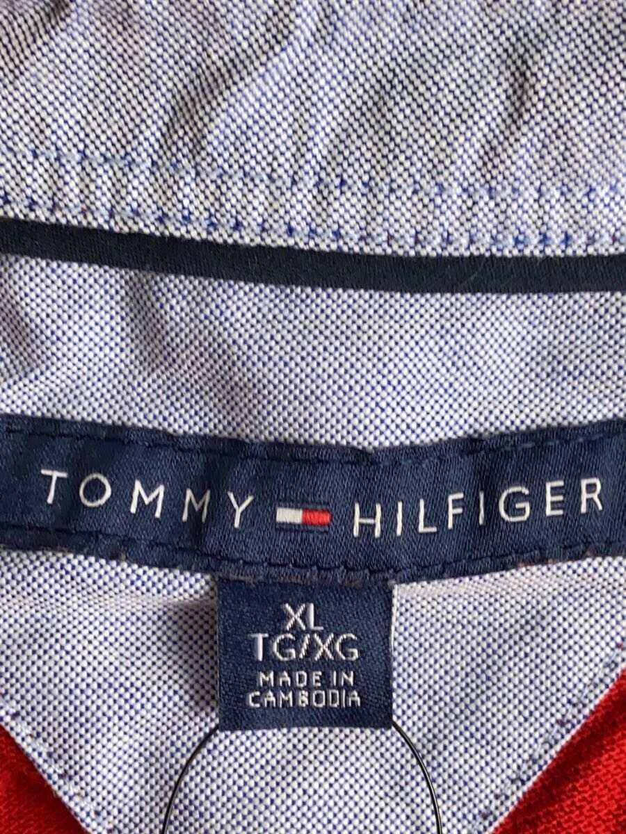 TOMMY HILFIGER◆ポロシャツ/XL/コットン/RED_画像3