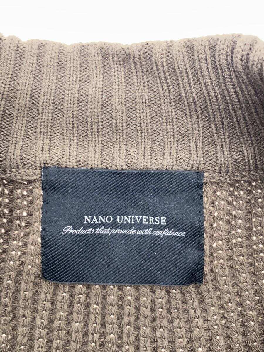 nano universe◆ドライバーズニット/セーター(厚手)/M/アクリル/BRW/NUC21BLS202TY//_画像3