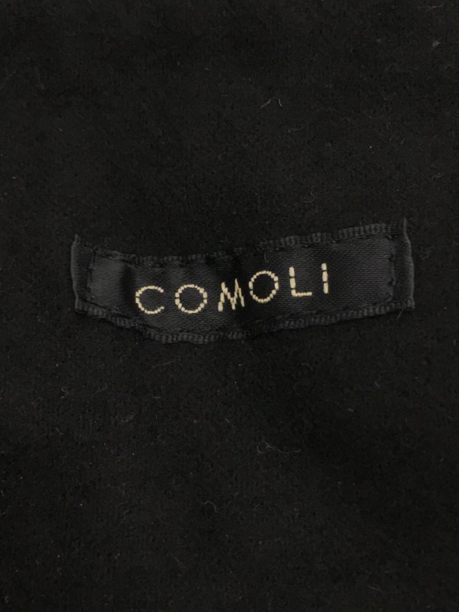 COMOLI◆23AW/モールスキンジップショートジャケット/ジャケット/2/コットン/ブラック/Y03-01020//_画像3