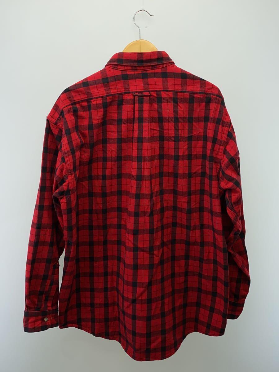 FILSON◆フィルソン/ネルシャツ/XL/コットン/RED/チェック/90S//_画像2