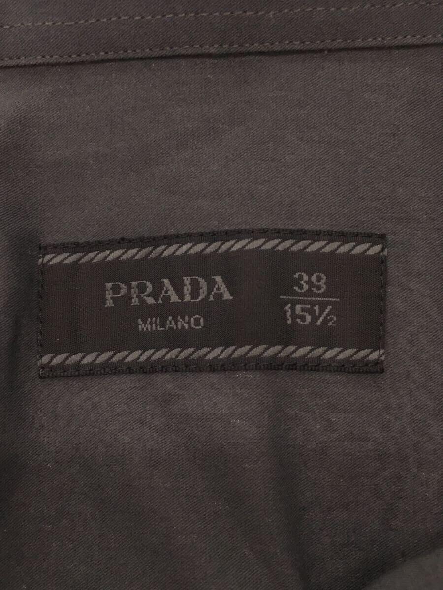 PRADA◆半袖シャツ/39/コットン/グレー/無地/ACU1 2011 610//_画像3