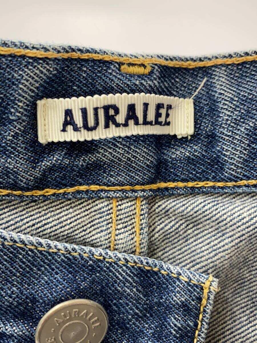 AURALEE◆HARD TWIST DENIM WIDE PANTS/ボトム/32/デニム/BLU/無地/A21AP04DM//_画像4