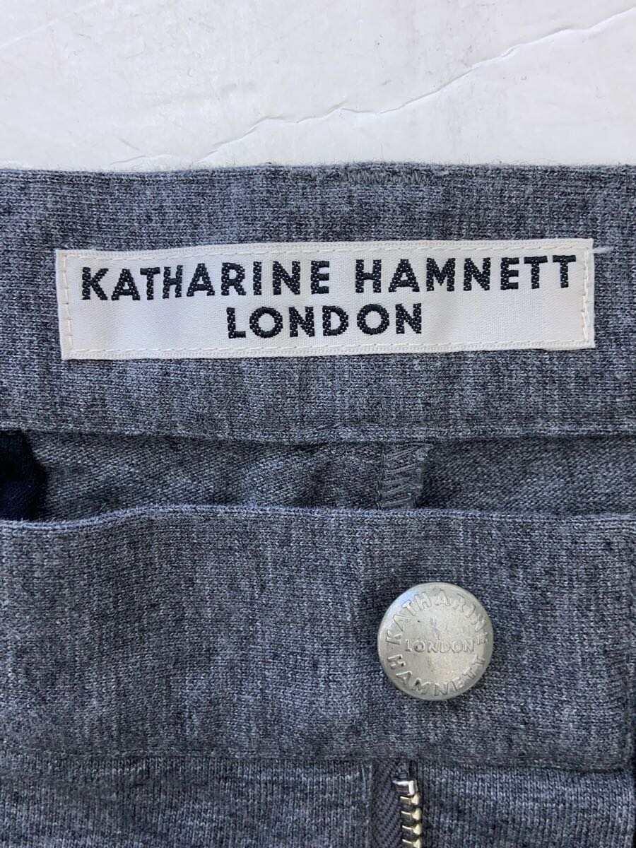 KATHARINE HAMNETT LONDON◆ストレートパンツ/L/コットン/グレー/無地/938p6010_画像4