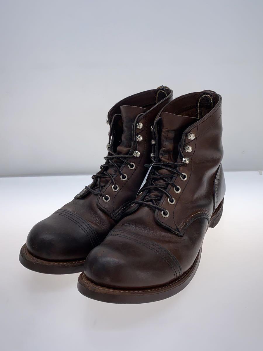 RED WING◆レースアップブーツ/27cm/BRW/レザー/8111//_画像2