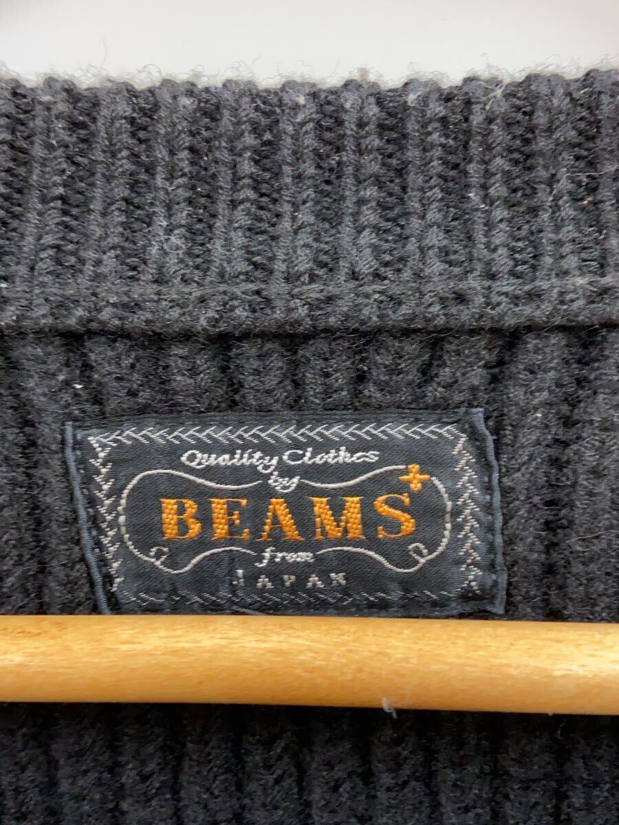 BEAMS +◆セーター(厚手)/M/ウール/BLK/19F-BP312/使用感有_画像3