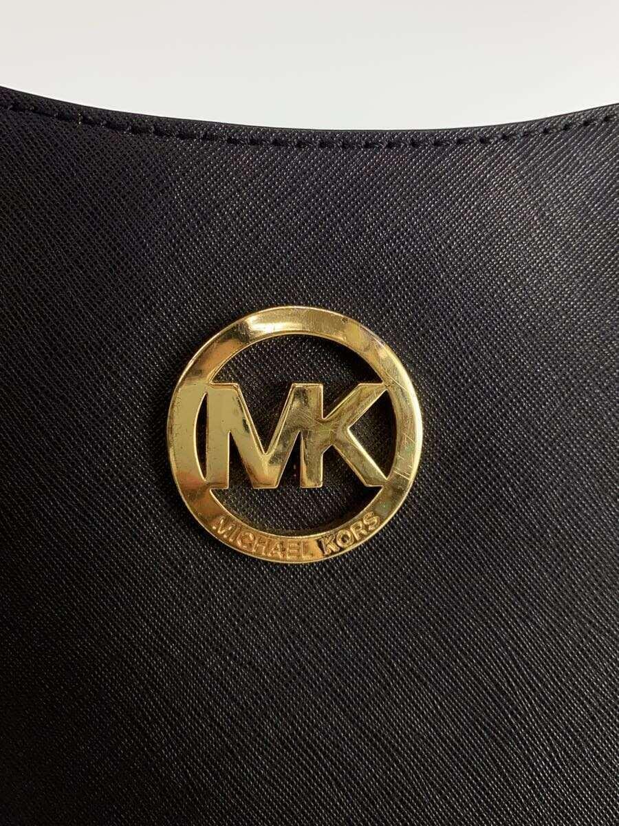 MICHAEL KORS◆JET SET TRAVEL/トートバッグ/PVC/ブラック/無地/35T5GTVT3L_画像5