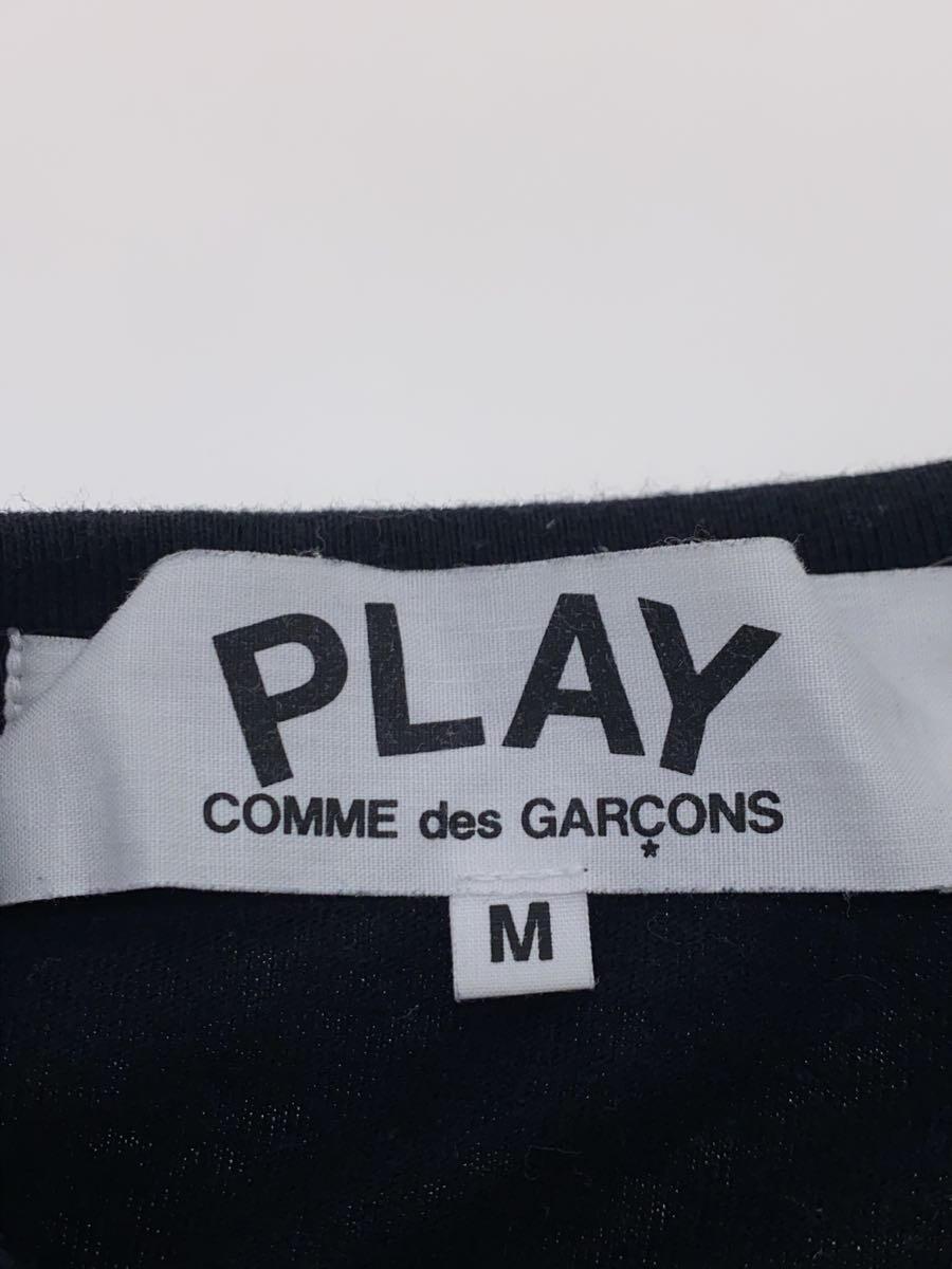 PLAY COMME des GARCONS◆Tシャツ/M/コットン/BLK/無地/AZ-T200/使用感有_画像3