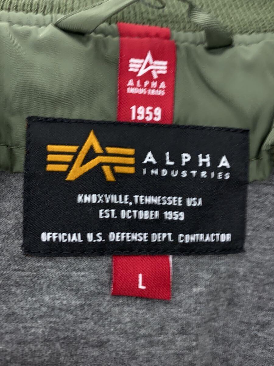 ALPHA INDUSTRIES◆MA-1/ブルゾン/L/ナイロン/カーキ/ta1450-019_画像3