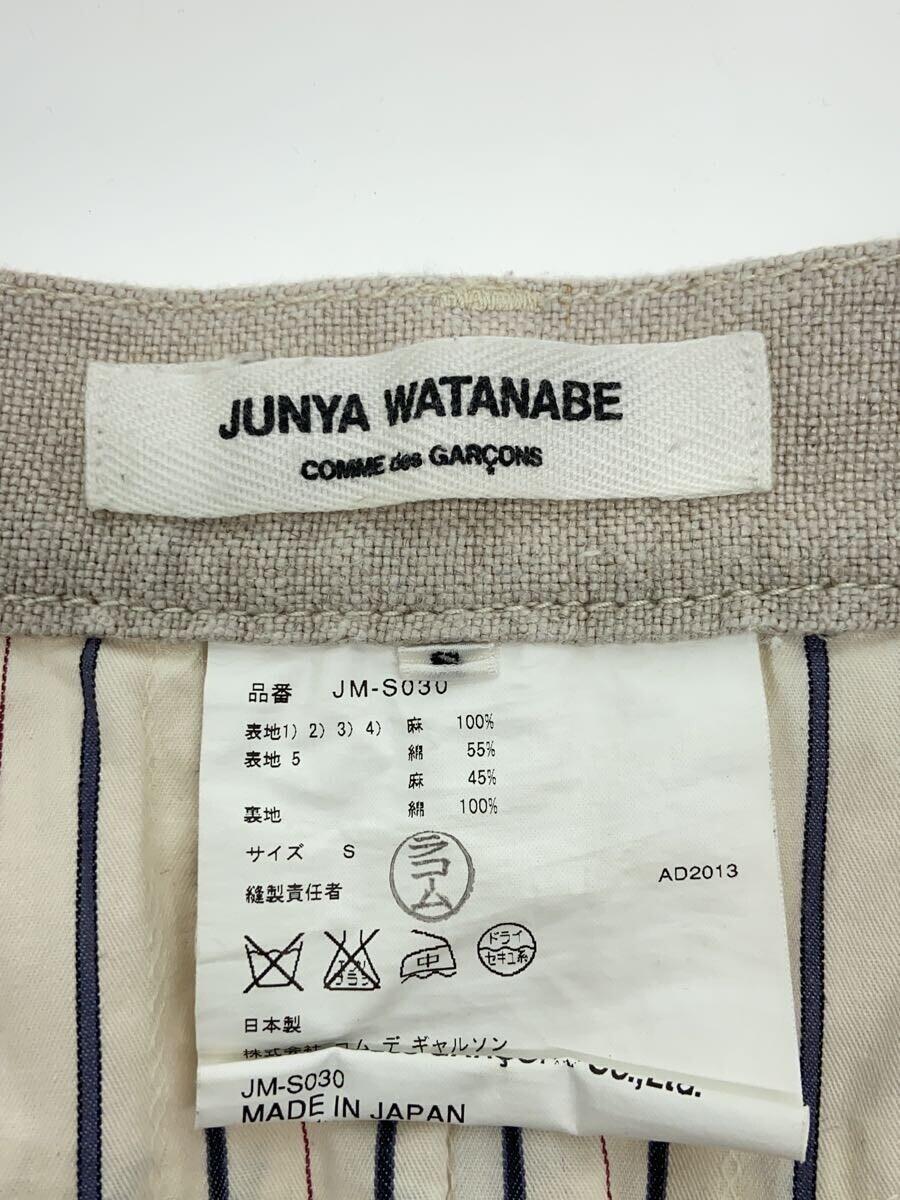 JUNYA WATANABE COMME des GARCONS◆AD2013/パッチワークスカート/S/リネン/BEG/JM-S030_画像4