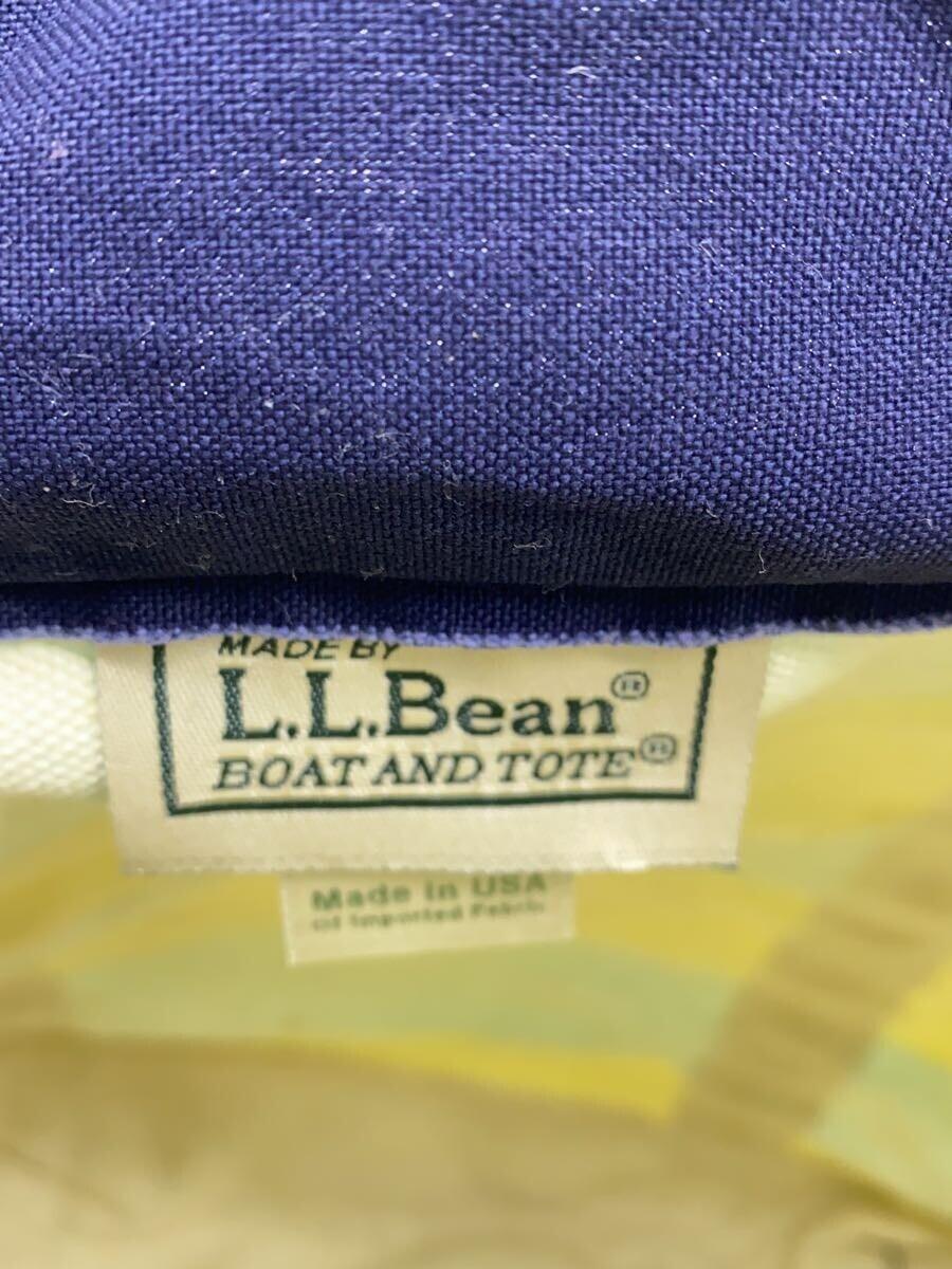 L.L.Bean◆トートバッグ/キャンバス/BLU/ボーダー/BOAT AND TOTE/Made in USA_画像5