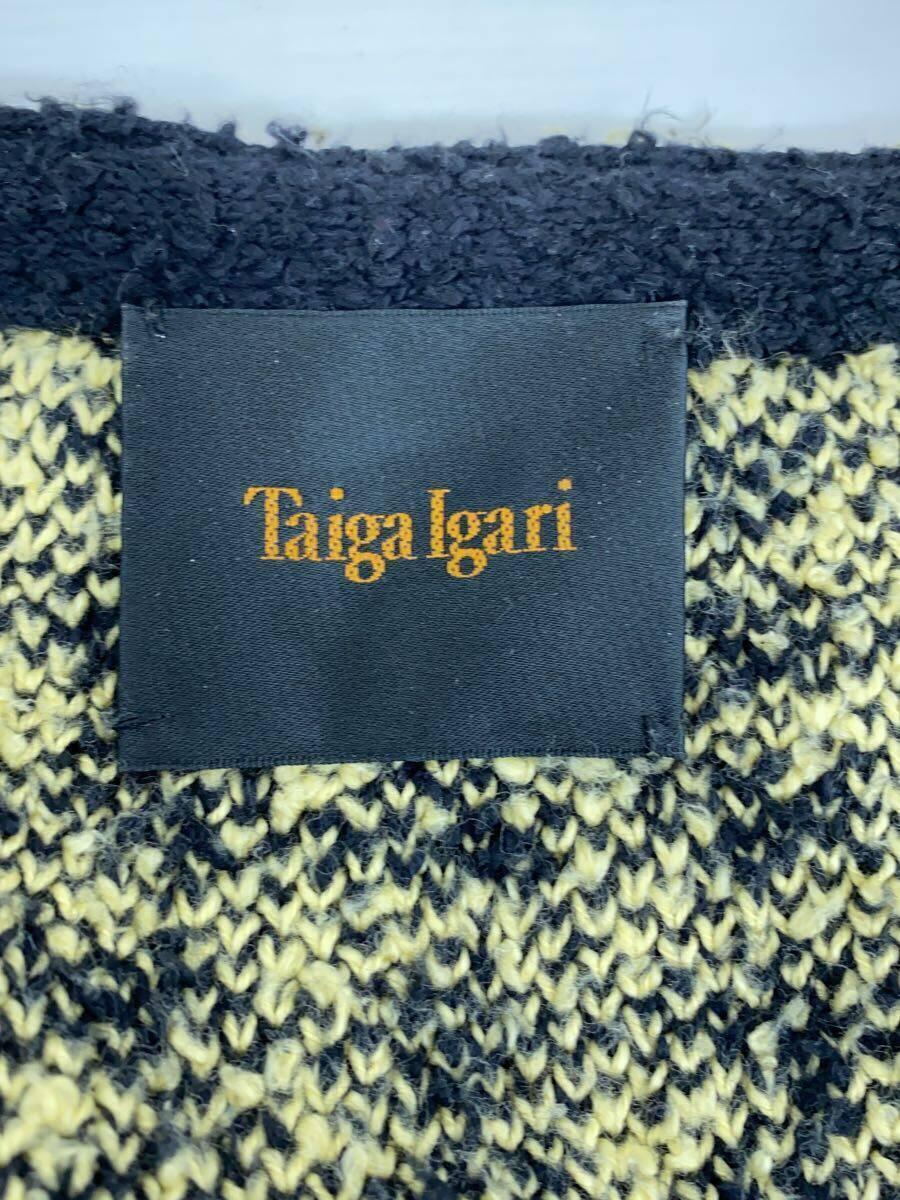 Taiga Igari/カーディガン(厚手)/M/コットン/BLK/総柄/TI4006_画像3