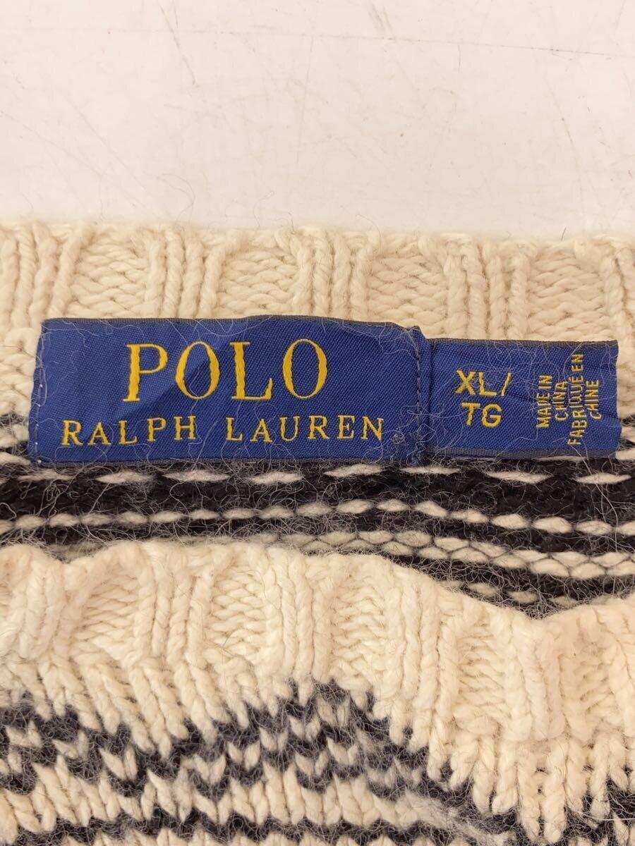 POLO RALPH LAUREN◆セーター(厚手)/XL/コットン/WHT_画像3