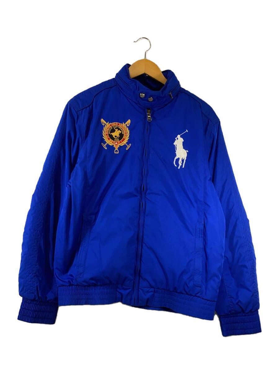 POLO RALPH LAUREN◆ブルゾン/M/ポリエステル/BLU/338590_画像1