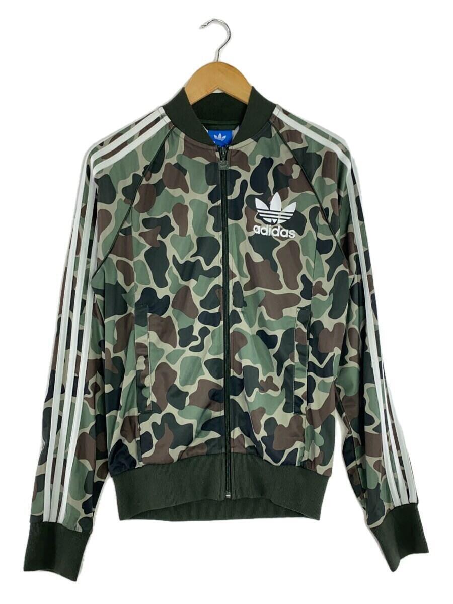 adidas◆CAMO SST TRACK TOP/ジャージ/S/ポリエステル/カーキ/カモフラ/BS4959_画像1