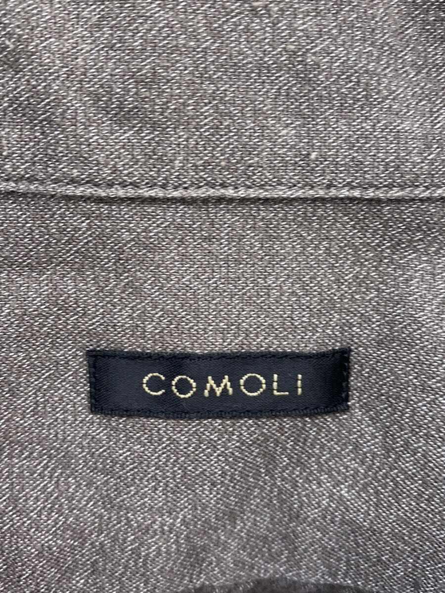 COMOLI◆長袖シャツ/2/コットン/GRY/無地/V01-02020_画像3