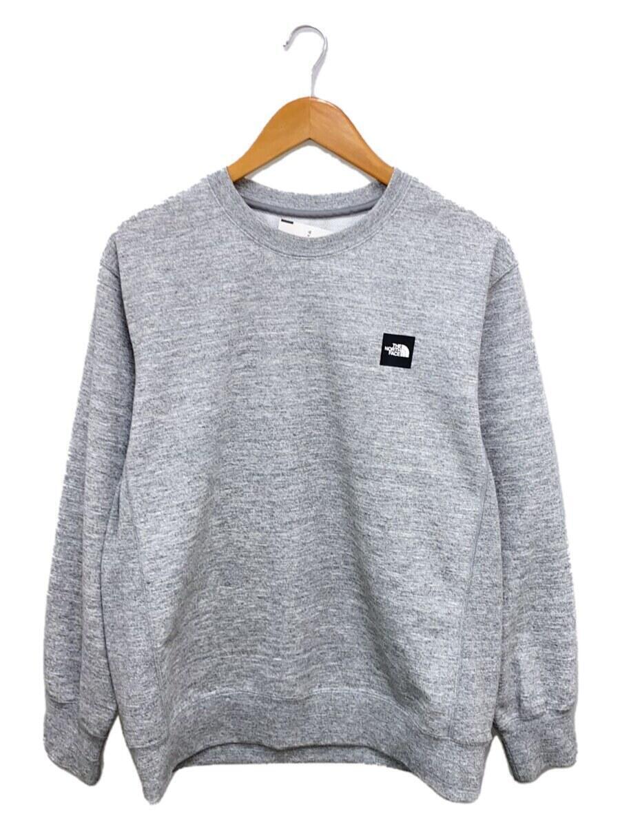 THE NORTH FACE◆HEATHER LOGO CREW SWEAT_ヘザー ロゴ クルー スウェット/XL/ポリエステル/GRY/プ_画像1