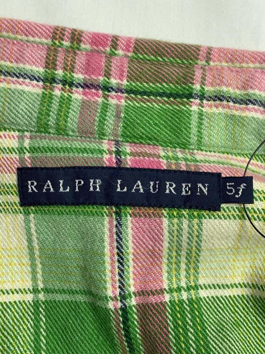 RALPH LAUREN◆長袖シャツ/-/コットン/GRN/チェック_画像3