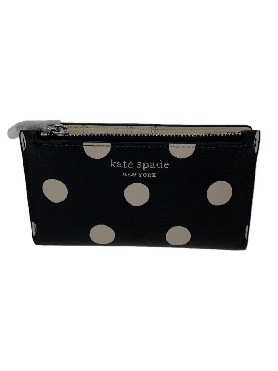 kate spade new york◆カードケース/-/BLK/ドット/レディース/KF566_画像1