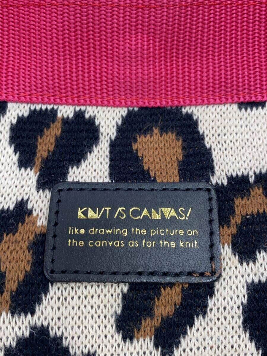KNIT IS CANVAS !◆トートバッグ/-/IVO/PNK/レオパードの画像5
