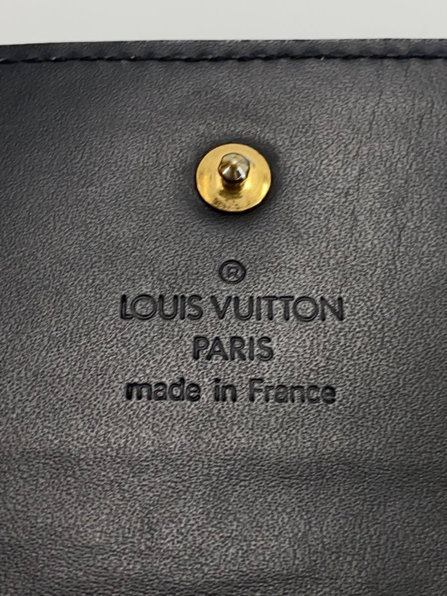 LOUIS VUITTON◆ポルト・トレゾールインターナショナル_スハリ_BLK/レザー/BLK/無地/メンズ_画像3