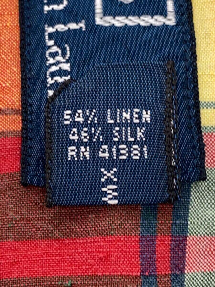 POLO RALPH LAUREN◆長袖シャツ/XXL/リネン/マルチカラー/チェック_画像4