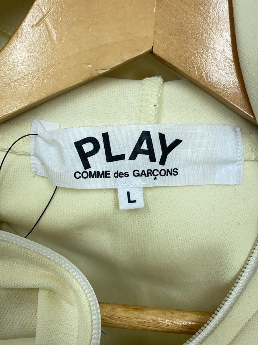 PLAY COMME des GARCONS◆ジップパーカー/L/ポリエステル/BEG/AZ-T172_画像3