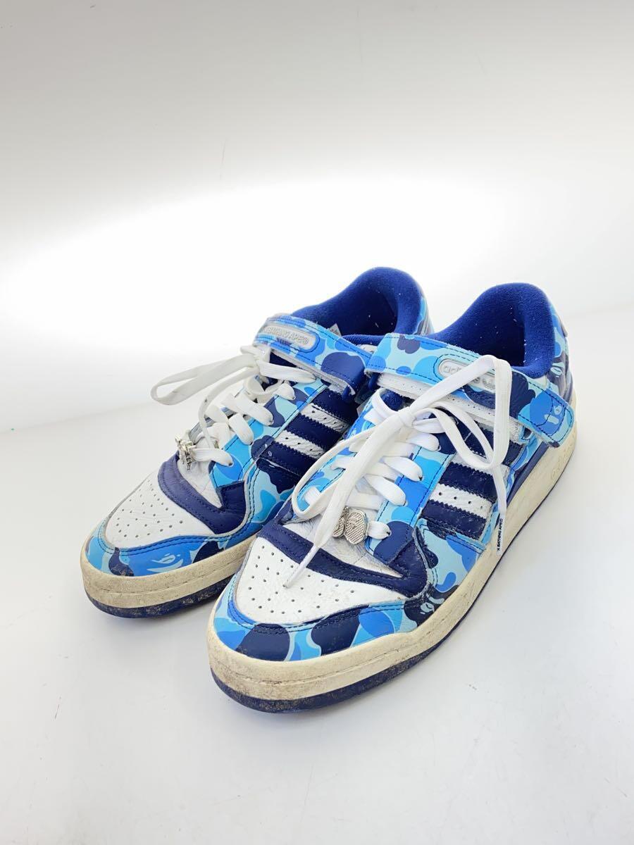 adidas◆FORUM 84 BAPE LOW_フォーラム 84 ベイプ ロウ/28cm/ブルー/ID4772