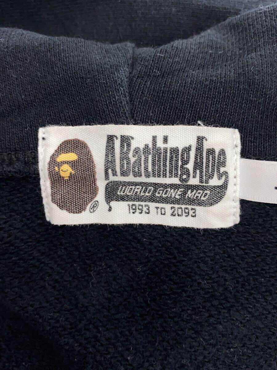 A BATHING APE◆ジップパーカー/L/コットン/ブラック/10周年/シャークパーカー_画像3