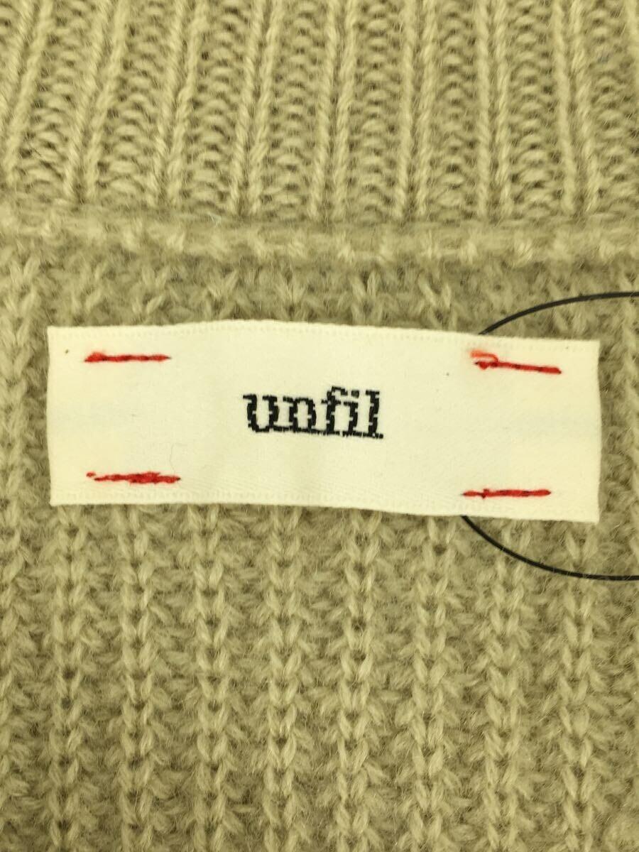 unfil◆blueface&cashmere half zip sweater/5/ウール/BEG/wofl-uu007//_画像3