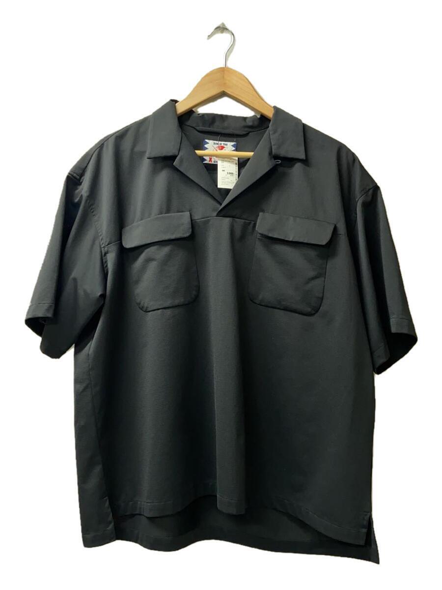 SON OF THE CHEESE◆FLAP P/O SS Shirt/半袖シャツ/SIZE:L/ポリエステル/ブラック/SC1910-SH05//の画像1