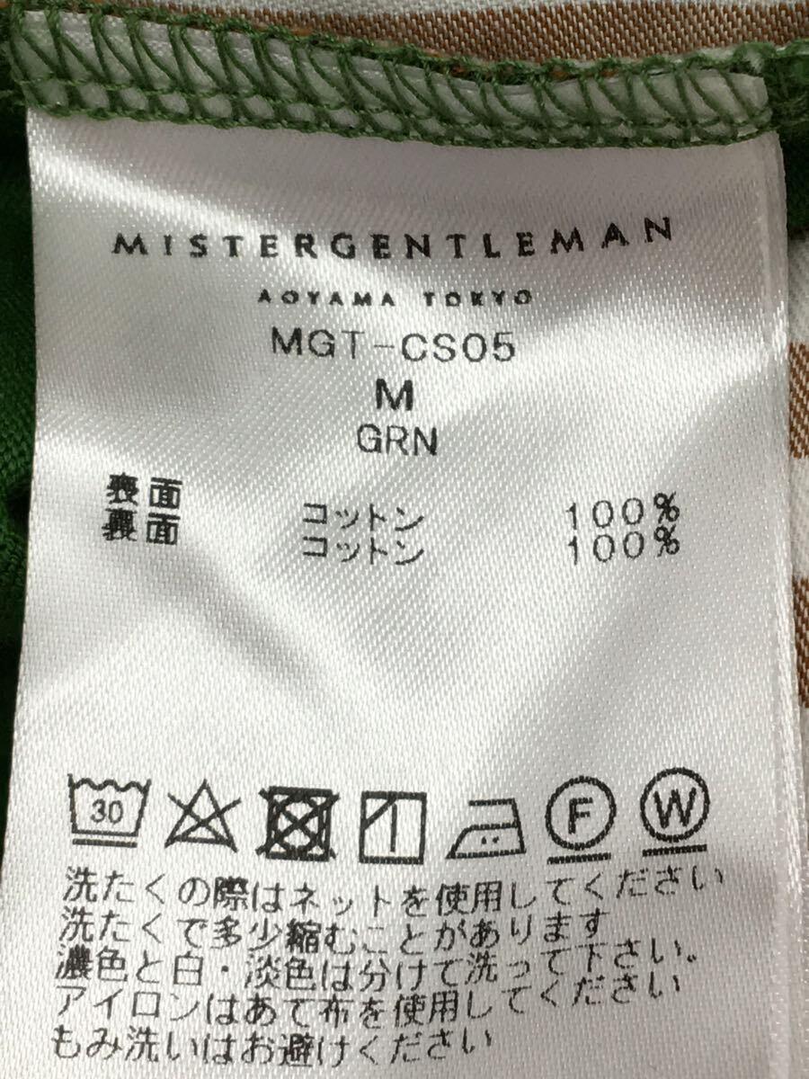 Mr.GENTLEMAN◆ストライプ/グリーン/Tシャツ/M/コットン/GRN/無地/MGT-CS05//_画像4