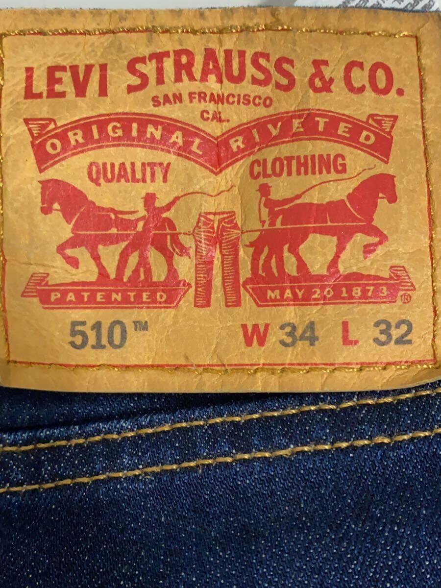 Levi’s◆ストレートパンツ/34/コットン/IDG/無地/05510-0485_画像4