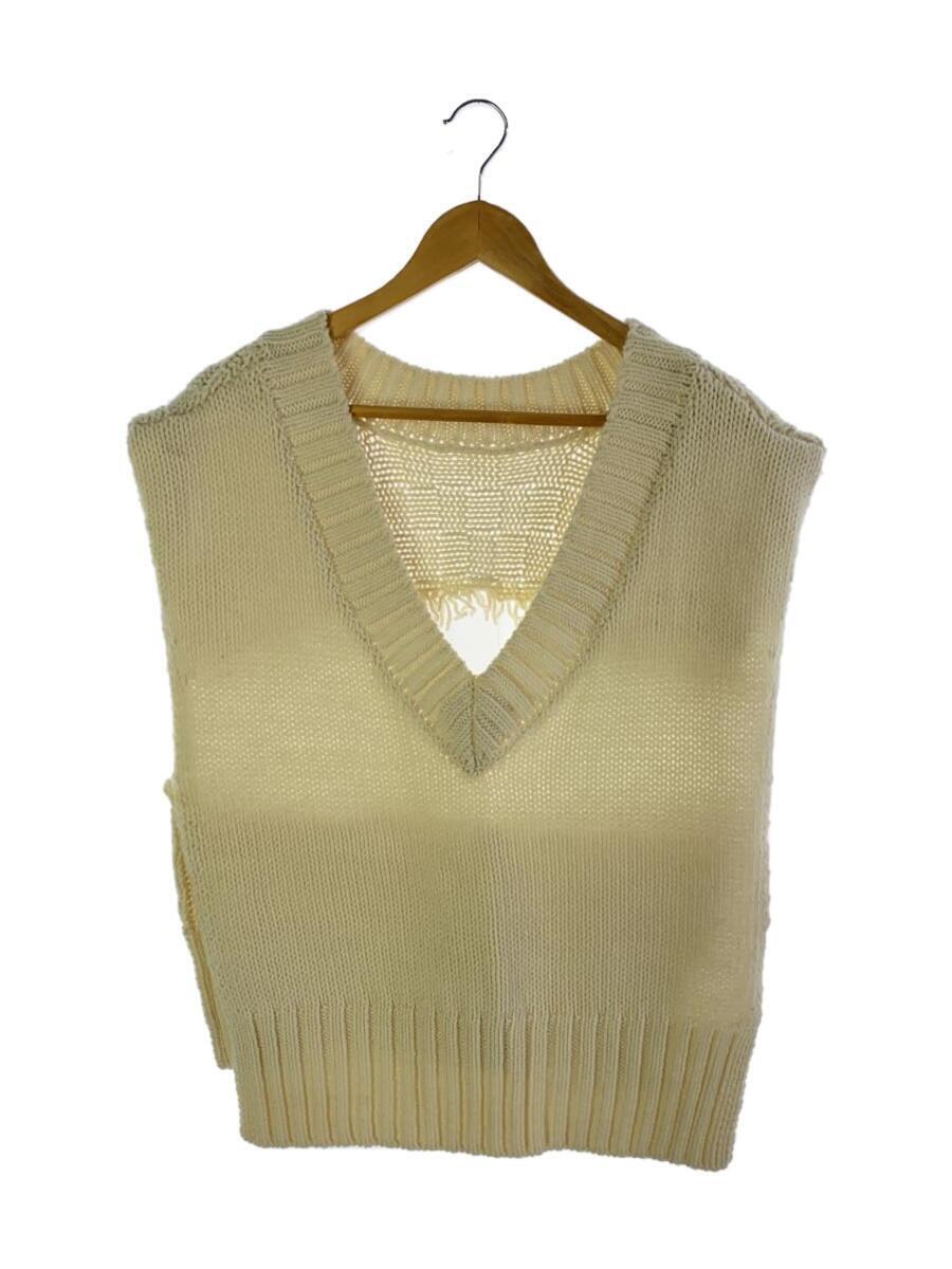 MAISON SPECIAL◆ニットベスト(厚手)/FREE/ウール/WHT/21212365109//