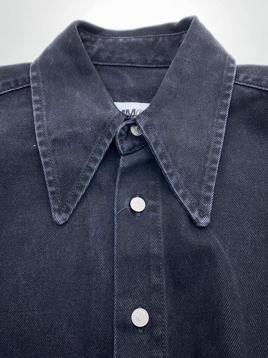 MM6◆長袖シャツ/46/コットン/BLK/S62DL0072/22SS/Button Up Shirts In Black//_画像7