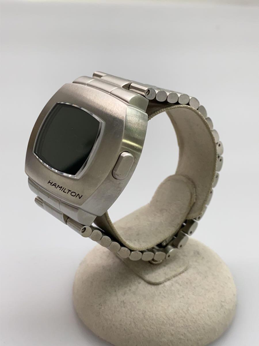 HAMILTON* quartz wristwatch / digital / stainless steel /BLK/SLV/H524140/PSR Pulsar 50 anniversary commemoration //