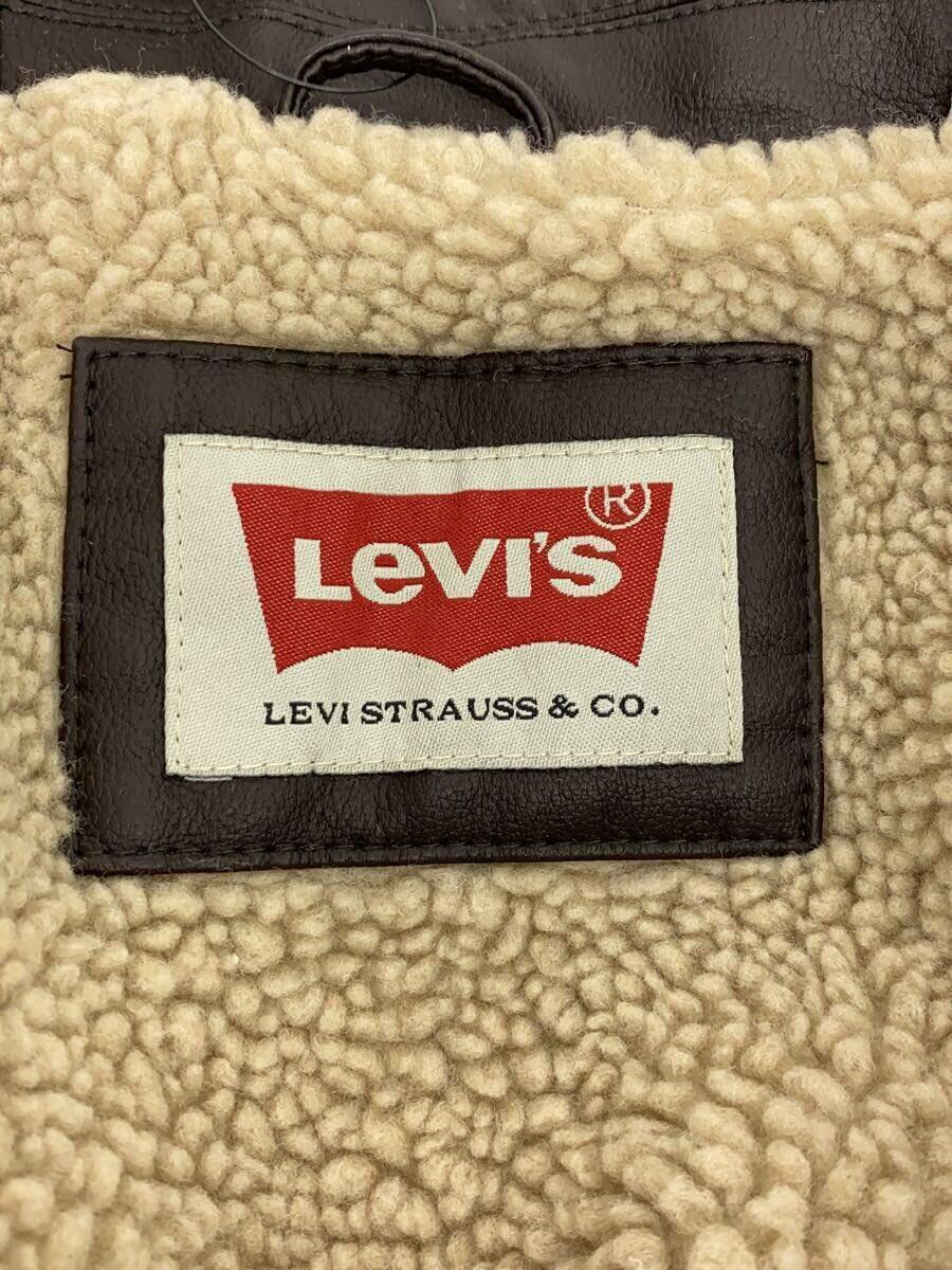 Levi’s◆レザージャケット・ブルゾン/S/フェイクレザー/BRW/無地/A2650-0001_画像3