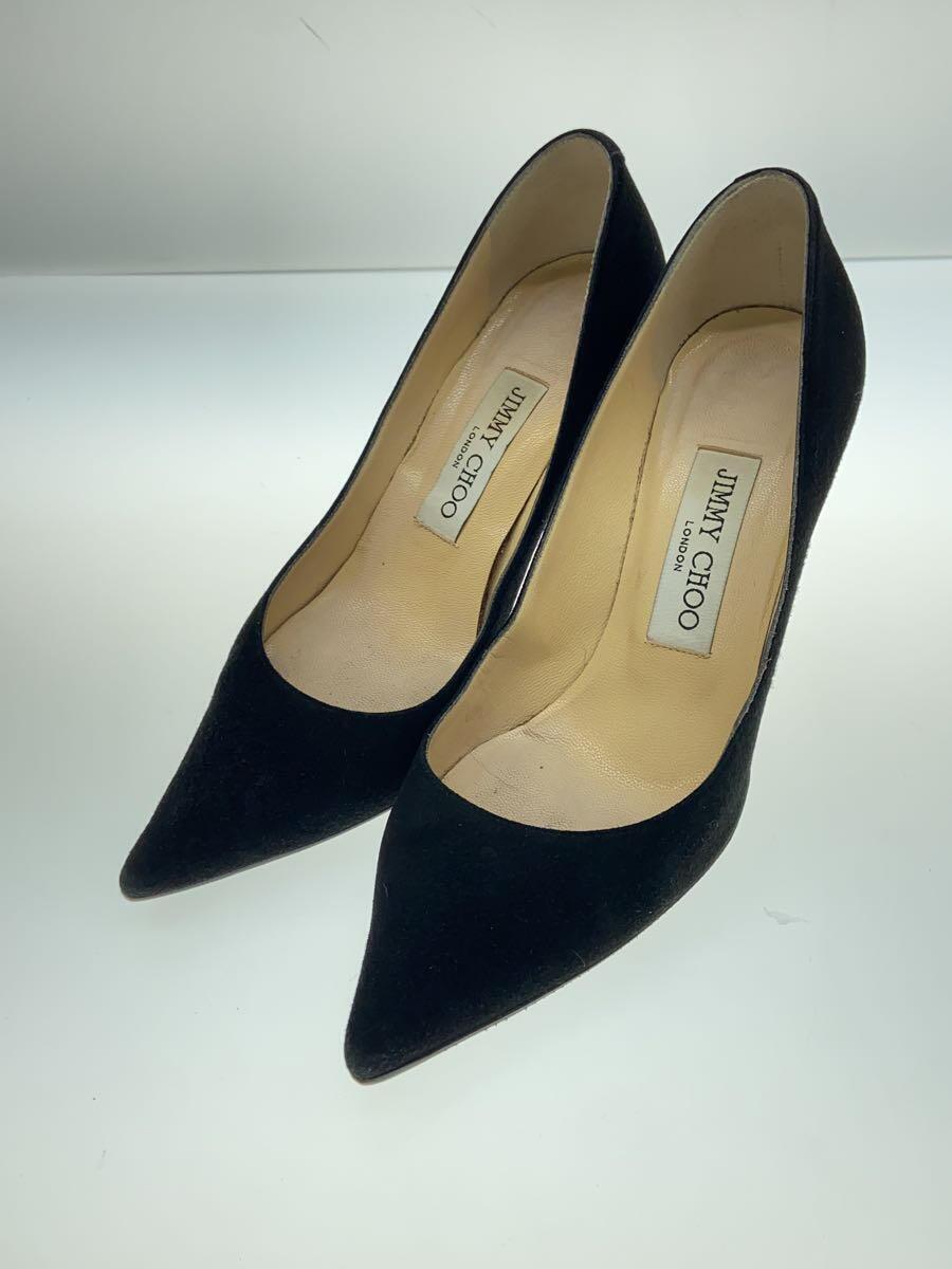 JIMMY CHOO◆パンプス/35.5/BLK/スウェード//_画像2