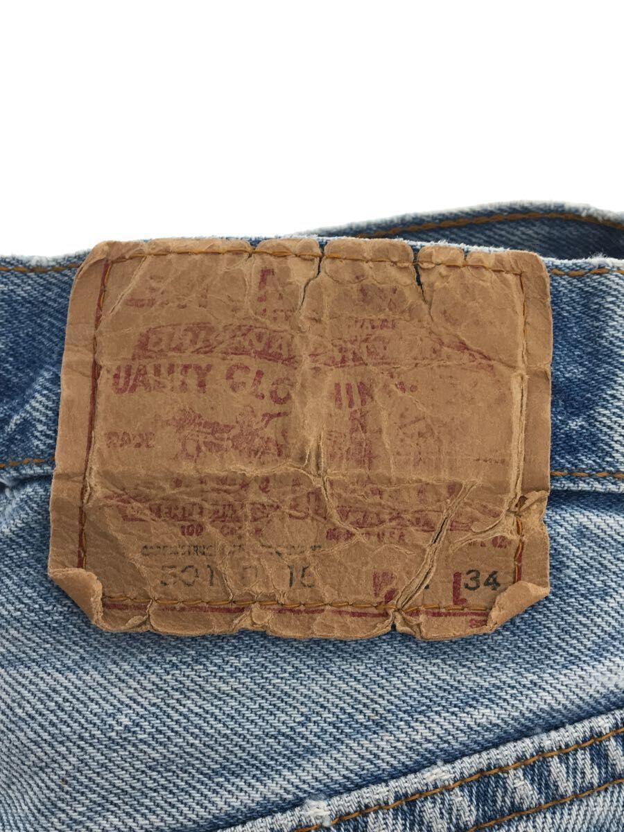 Levi’s◆ボトム/32/デニム/IDG/501/80s/USA/裏ボタン571/ダメージ有り//_画像4